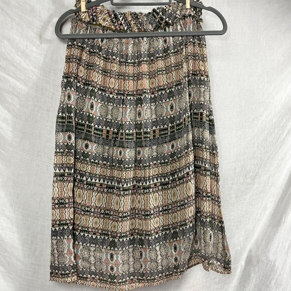 Gypsy 05 Silk Gypsy Midi Skirt Womens S/M Pockets‎ Bohemian Neutral Southwestern - Picture 8 of 13